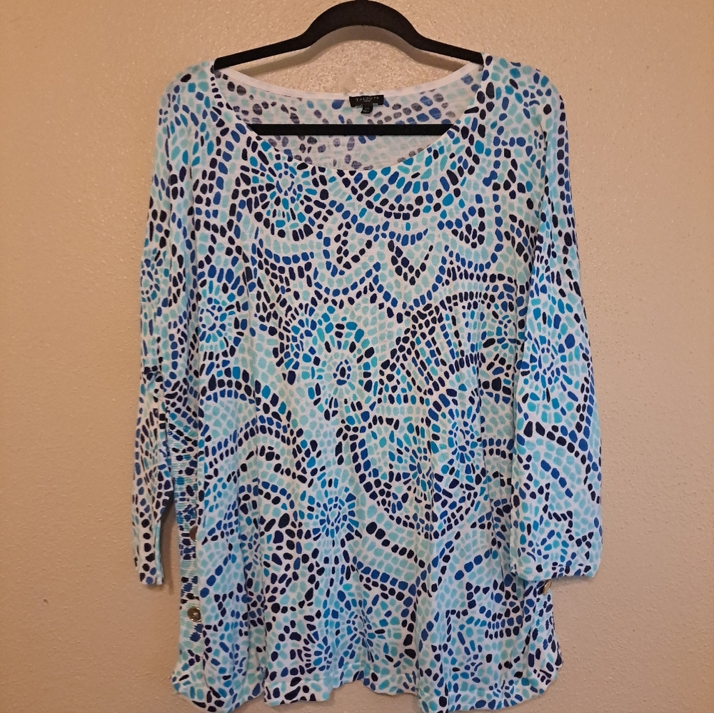 Blue Patterned Women's Top - Picture 10 of 10